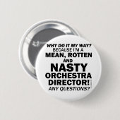 Nasty Orchestra Director Ronde Button 5,7 Cm (Voorkant /achterkant)