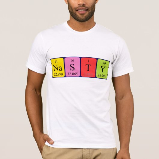 Nasty periodieke lijstnaam shirt (Voorkant)