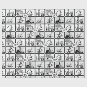 Nasty Rabbit hitchcover scènes voor het verpakken  Cadeaupapier