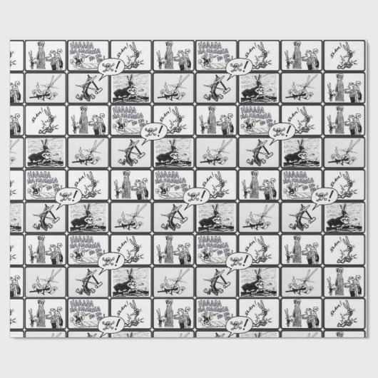 Nasty Rabbit hitchcover scènes voor het verpakken  Cadeaupapier (Vlak)