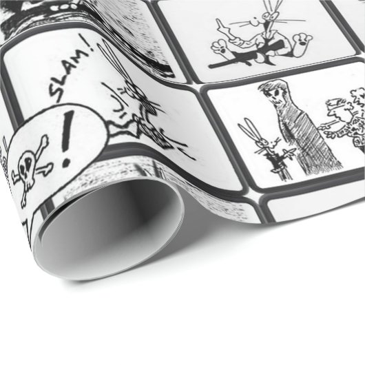 Nasty Rabbit hitchcover scènes voor het verpakken  Cadeaupapier (Rol Hoek)