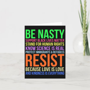 Nasty Resist LHBTQ Mensenrechten Wetenschap Be Kin Kaart