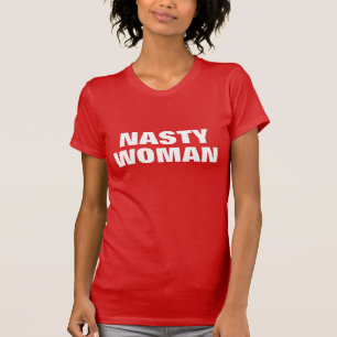 Nasty vrouw grappige houding T-shirt ontwerp rood