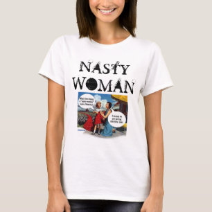 Nasty-vrouw in shirt