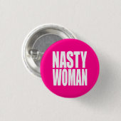 "NASTY VROUW" RONDE BUTTON 3,2 CM (Voorkant /achterkant)