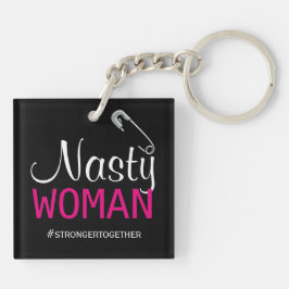 NASTY VROUW - Safety Pin - Sterker samen Sleutelhanger
