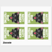 Nasty vrouwen blijven vechten Sticker rechthoek (Vel)