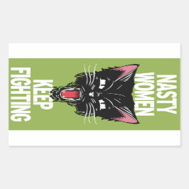 Nasty vrouwen blijven vechten Sticker rechthoek