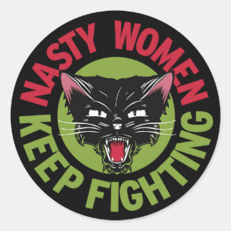 Nasty vrouwen blijven vechten tegen Sticker
