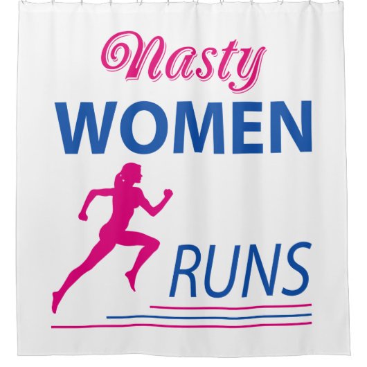 Nasty vrouwen lopen douchegordijn (Voorkant)