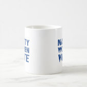 Nasty vrouwen stemmen - Blauw wit koffie mok (Center)