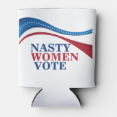 Nasty vrouwen stemmen feministisch politiek blikjeskoeler (Voorkant)