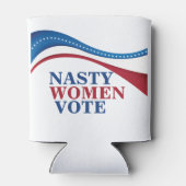 Nasty vrouwen stemmen feministisch politiek blikjeskoeler (Achterkant)