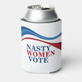 Nasty vrouwen stemmen feministisch politiek blikjeskoeler (Blikje Achterkant)