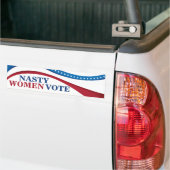 Nasty vrouwen stemmen feministisch politiek bumpersticker (Op Truck)