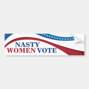 Nasty vrouwen stemmen feministisch politiek bumpersticker