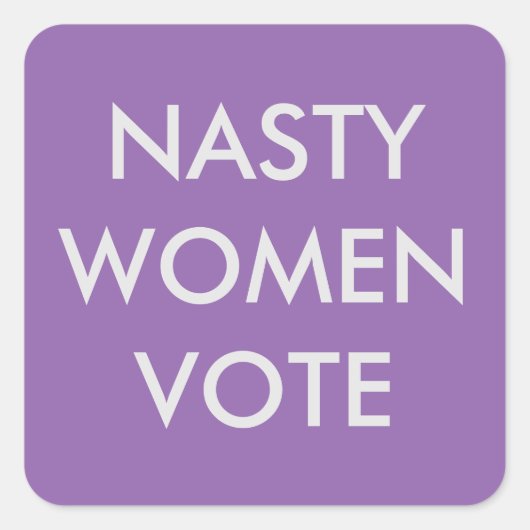 Nasty Vrouwen Stemmen Sticker (Voorkant)