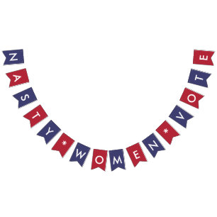 Nasty Vrouwen stemmen voor Hillary Clinton Democra Vlaggetjes