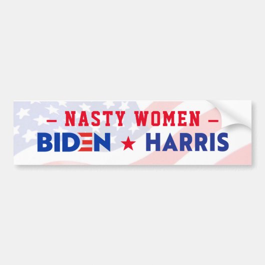 NASTY VROUWEN VOOR JOE BIDEN & KAMALA HARRIS 2020 BUMPERSTICKER (Voorkant)