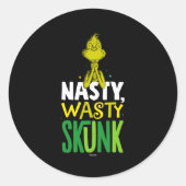 Nasty Wasty Skunk  Ronde Sticker (Voorkant)
