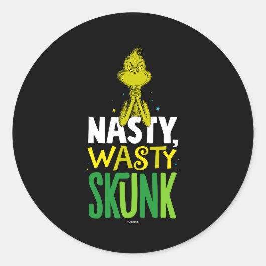 Nasty Wasty Skunk  Ronde Sticker (Voorkant)