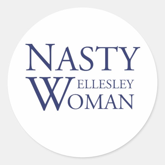 Nasty Wellesley Vrouw Stickers (Voorkant)