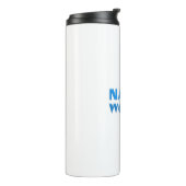 "Nasty Woman" blauw wit Thermosbeker (Gedraaid links)