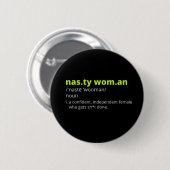 Nasty Woman Dictionary Definition Ronde Button 5,7 Cm (Voorkant /achterkant)