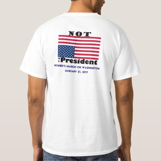 Nasty Woman, geen kat T-shirt (Achterkant)