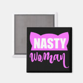 Nasty Woman Pink Cat Pet Magneet (Voorkant / Achterkant)