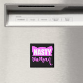Nasty Woman Pink Cat Pet Magneet (Insitu (Vaatwasser))