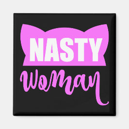 Nasty Woman Pink Cat Pet Magneet