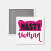 Nasty Woman Pink Cat Pet Magneet (Voorkant / Achterkant)