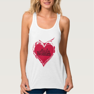 NASTY WOMAN Red art HEART Tanktop