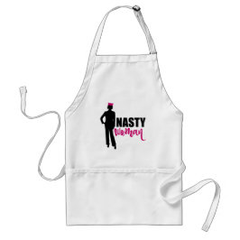 Nasty Woman Silhouette en Roze Pussy Cat Pet Standaard Schort