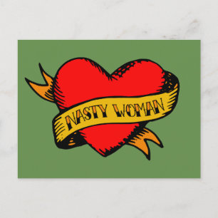 Nasty Woman Tattoo Briefkaart