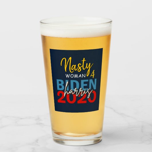Nasty Woman voor Biden Harris 2020 Glas (Voorkant gevuld)