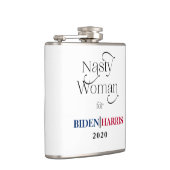 Nasty Woman voor Biden-Harris 2020 Heupfles (Rechts)
