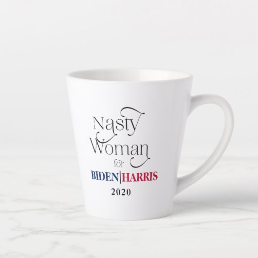 Nasty Woman voor Biden-Harris 2020 Latte Mok (Rechts)