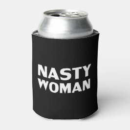 "Nasty Woman" witte letters zwart Blikjeskoeler