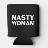 "Nasty Woman" witte letters zwart Blikjeskoeler (Achterkant)