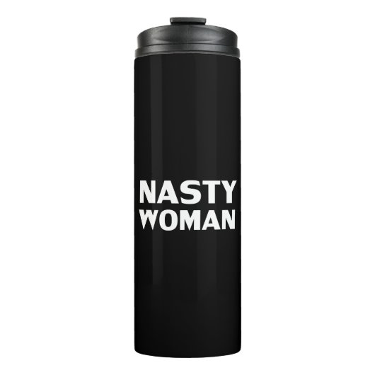 "Nasty Woman" zwart wit Thermosbeker (Voorkant)