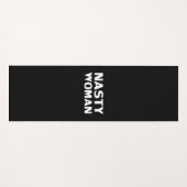 "Nasty Woman" zwart wit Yogamat (Voorkant (horizontaal))
