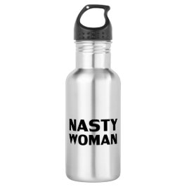 "Nasty Woman" - zwarte letters Waterfles