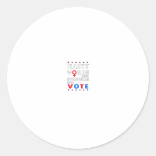 Nasty Women Draag Sneakers en stem feminist Ronde Sticker