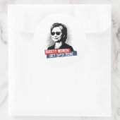 Nasty Women get S— done — Presidentiële verkiezing Ronde Sticker (Tas)