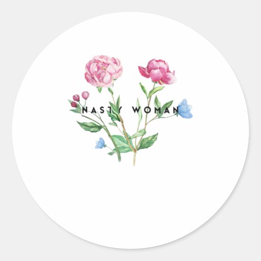 Nasty women Kamala Harris 2020 Feminist Flow Ronde Sticker (Voorkant)