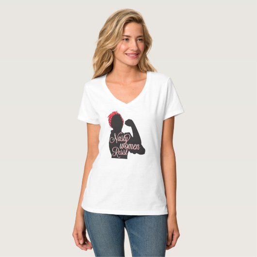 Nasty Women Resist T-shirt (Voorkant volledig)