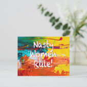 Nasty Women Rule Briefkaart (Staand voorkant)