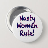 Nasty Women Rule Ronde Button 7,6 Cm (Voorkant /achterkant)